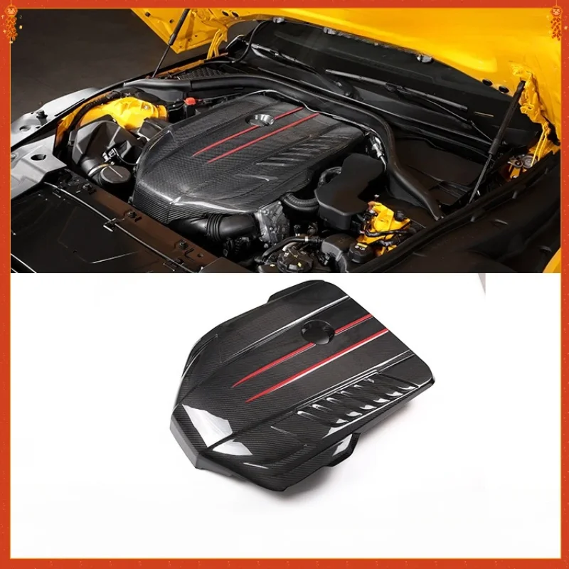 

For Toyota GR Supra A90 A91 MK5 Real Carbon Fiber Front Engine Hood Bonnet Cover Protector Panel 19-21 Guard Plate Modification