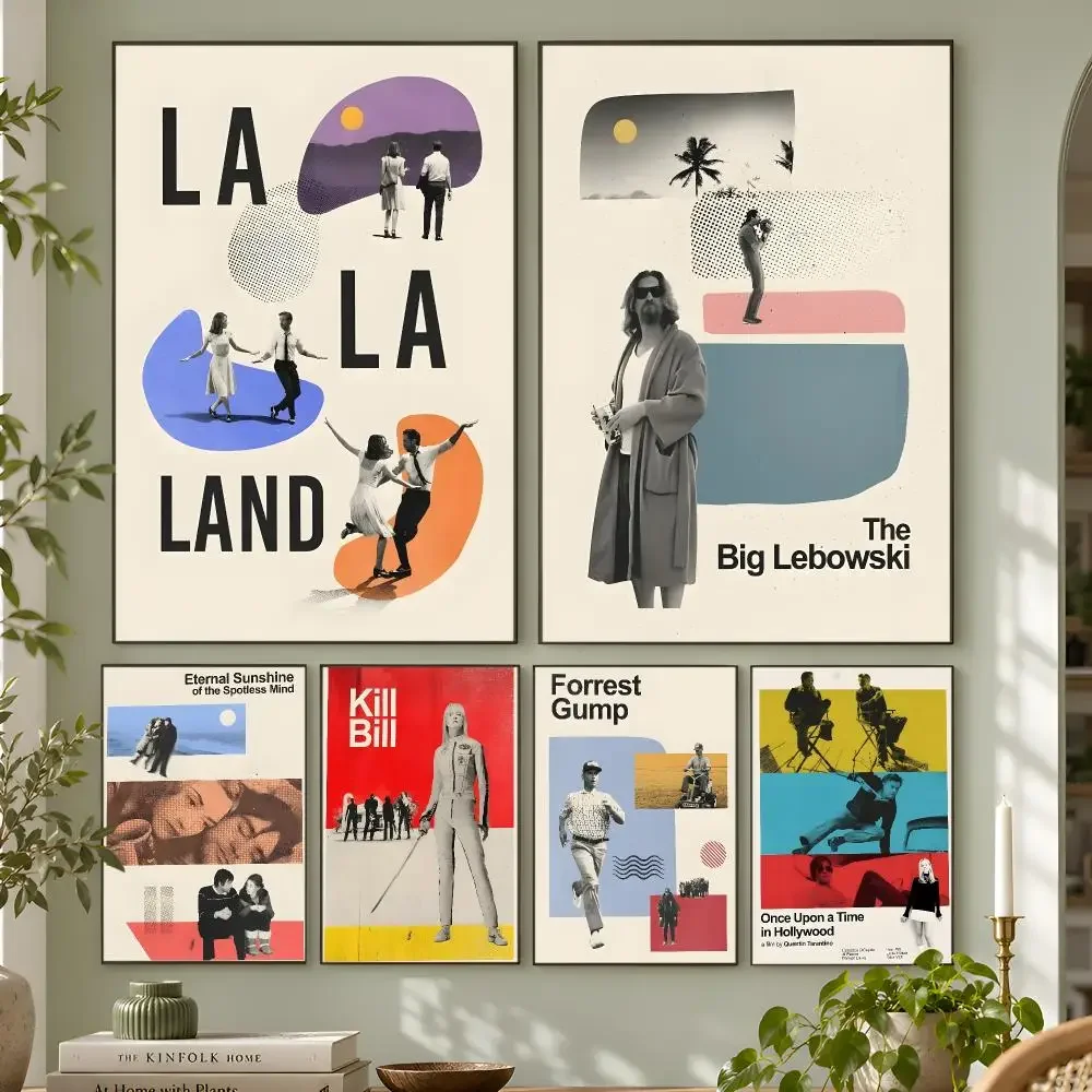 Vintage Classic Movies Collection Kill Bill Jaws Retro Film Poster Wall Art Home Decor Living Room Bedroom Dorm Apartment Gift
