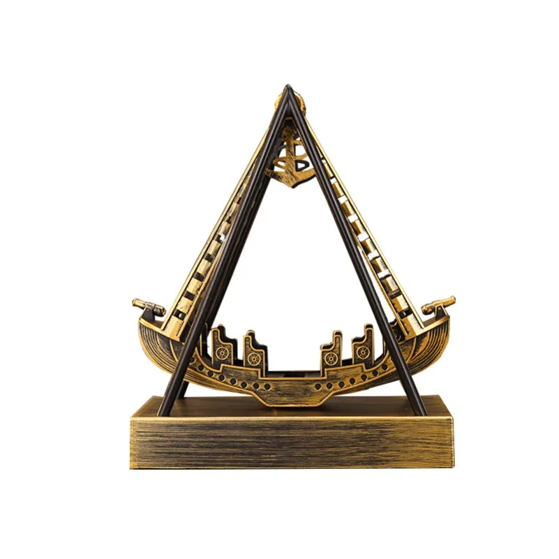 Pirate Ship Automatic Swing Ornament Desktop Decoration for Home Office Stress Relief