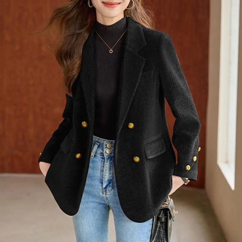 معطف نسائي لربيع 2025 ort مصمم خصيصًا من Jaet Ele Lady Sle للإنتاج الصيني طويل Sve بزر مزدوج