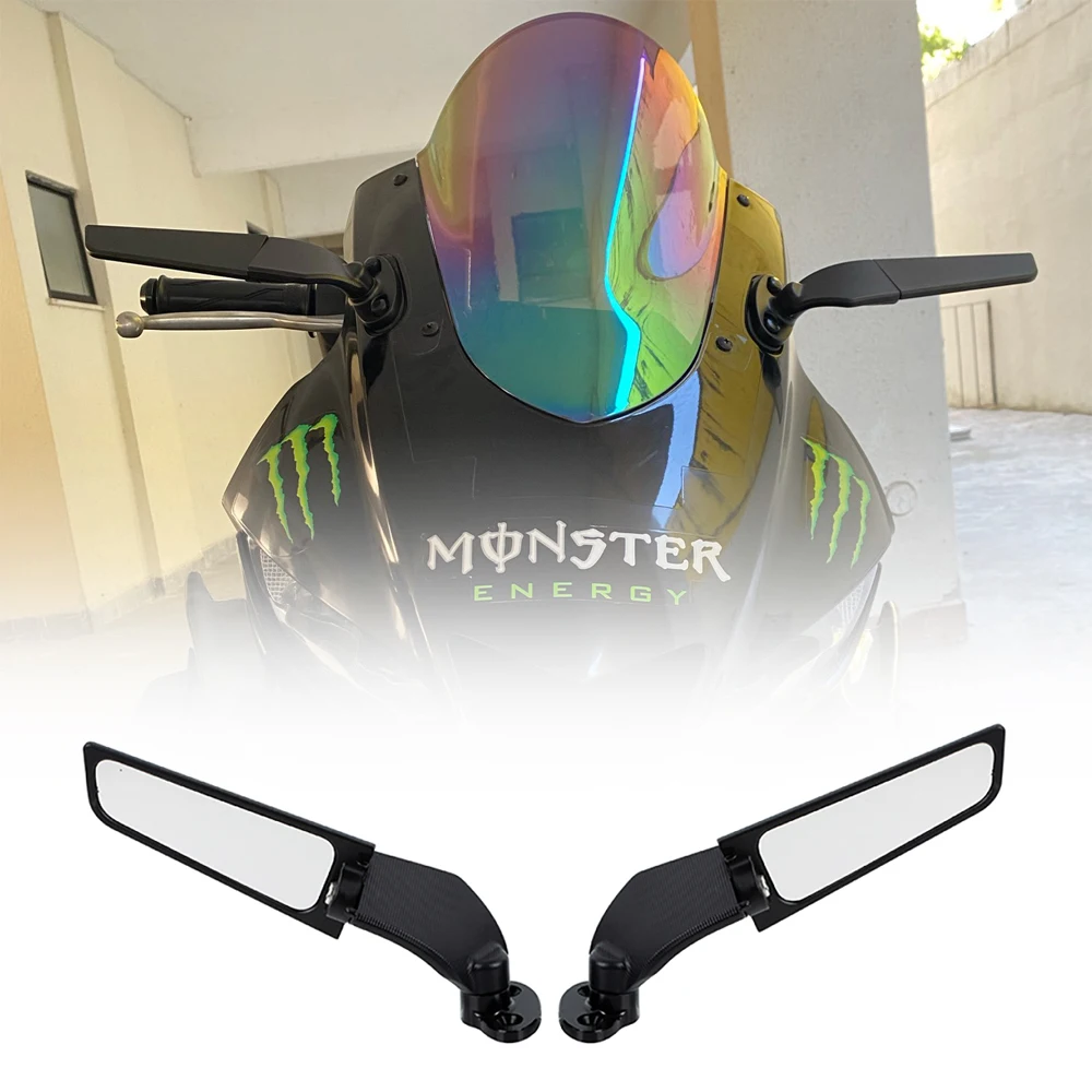 Modified Motorcycle Mirrors Wind Wing Adjustable Rotating Rearview Mirror Side For Kawasaki ZX6R ZX636 ZX7R ZX9R ZX10R