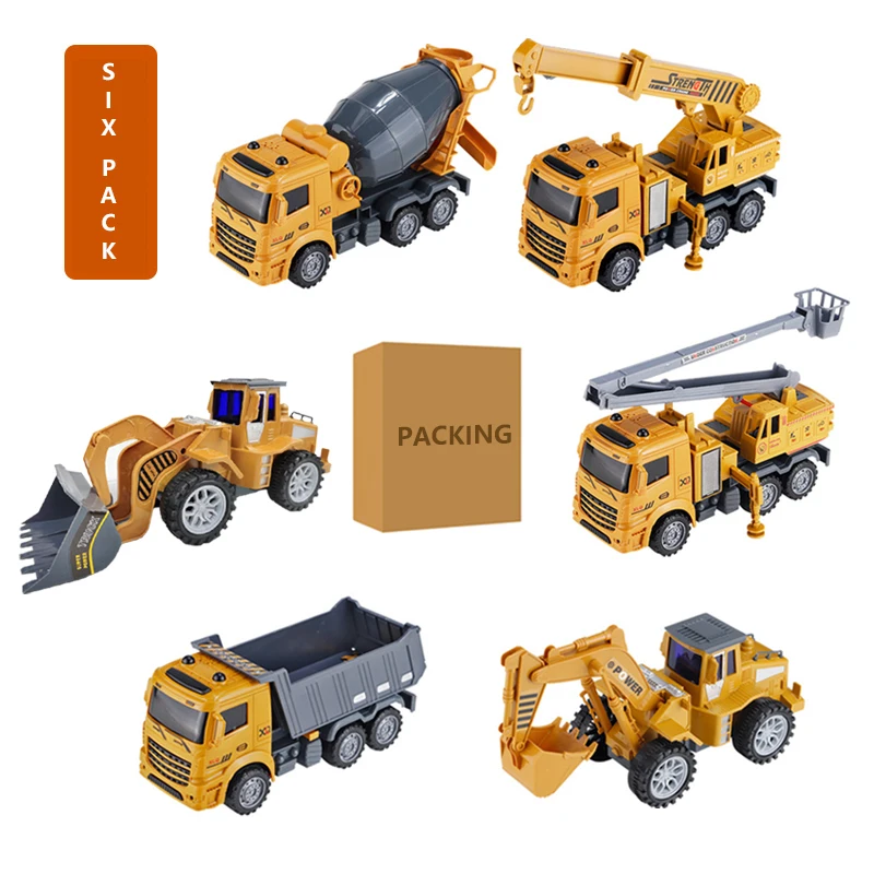 

Large Size Engineering Vehicle Model Plastic Excavator Crane Mixer Dump Truck Cars Toy Set for Kids Boys Outdoor Sand Game