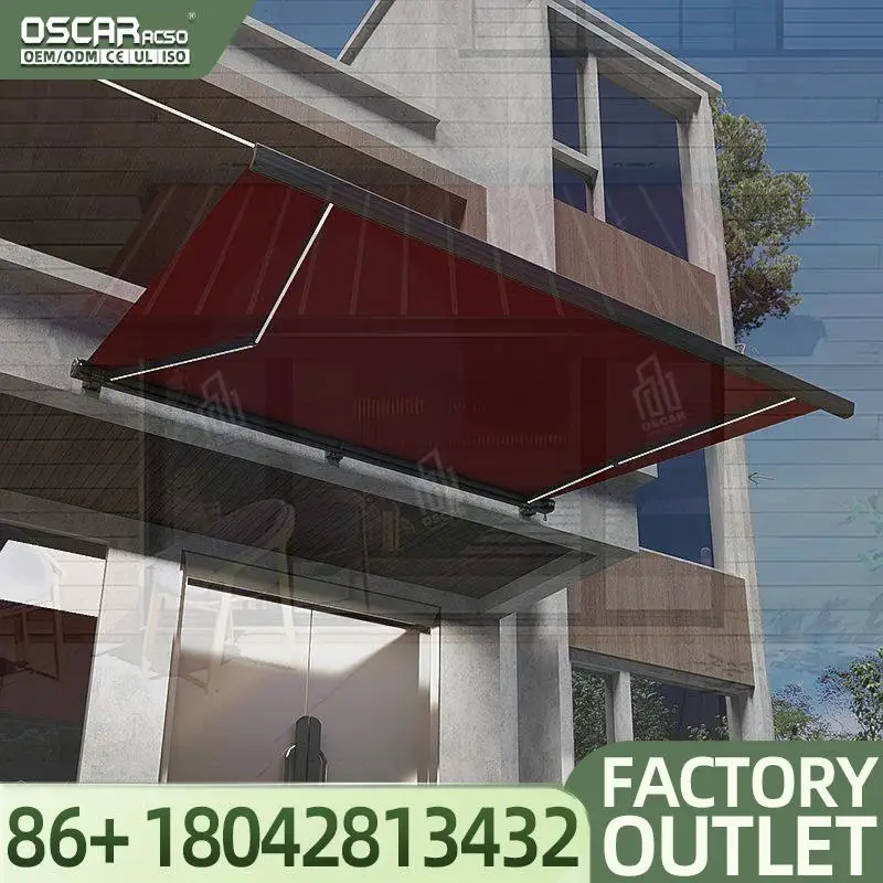 Retractable Full Cassette Electric Aluminum Luxury Custom Motorized Awning Outdoor Folding for Patio Garden Balcony Retractable