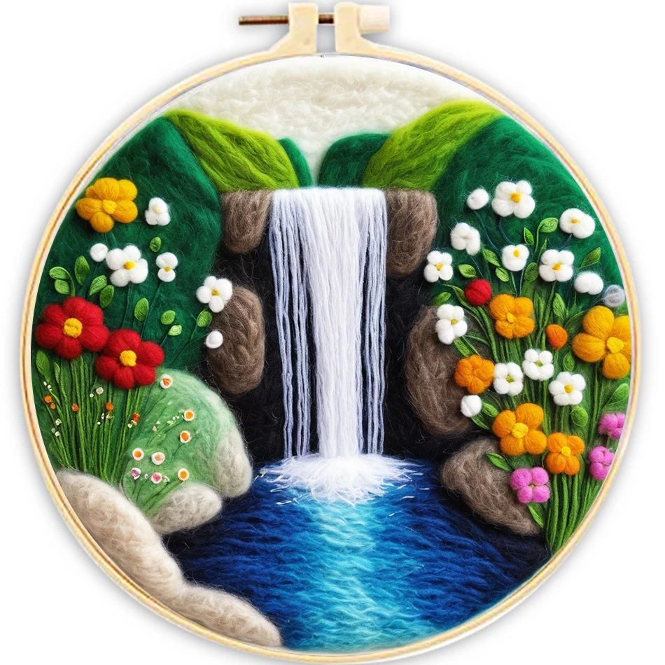 Explore the Best Pinterest Rock Painting Ideas with CHENISTORY 20x20cm Frame Wool Painting Kits