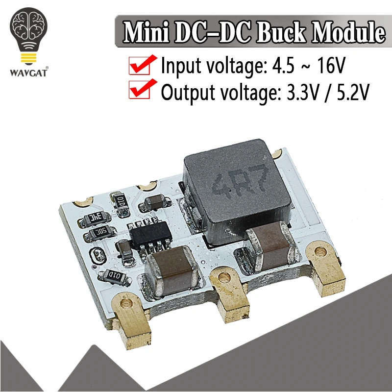 4A Mini DC-DC Buck Converter 6V-16V 9V 12V to 5V 3.3V Step-down Power Voltage Regulator Module Efficiency 98%