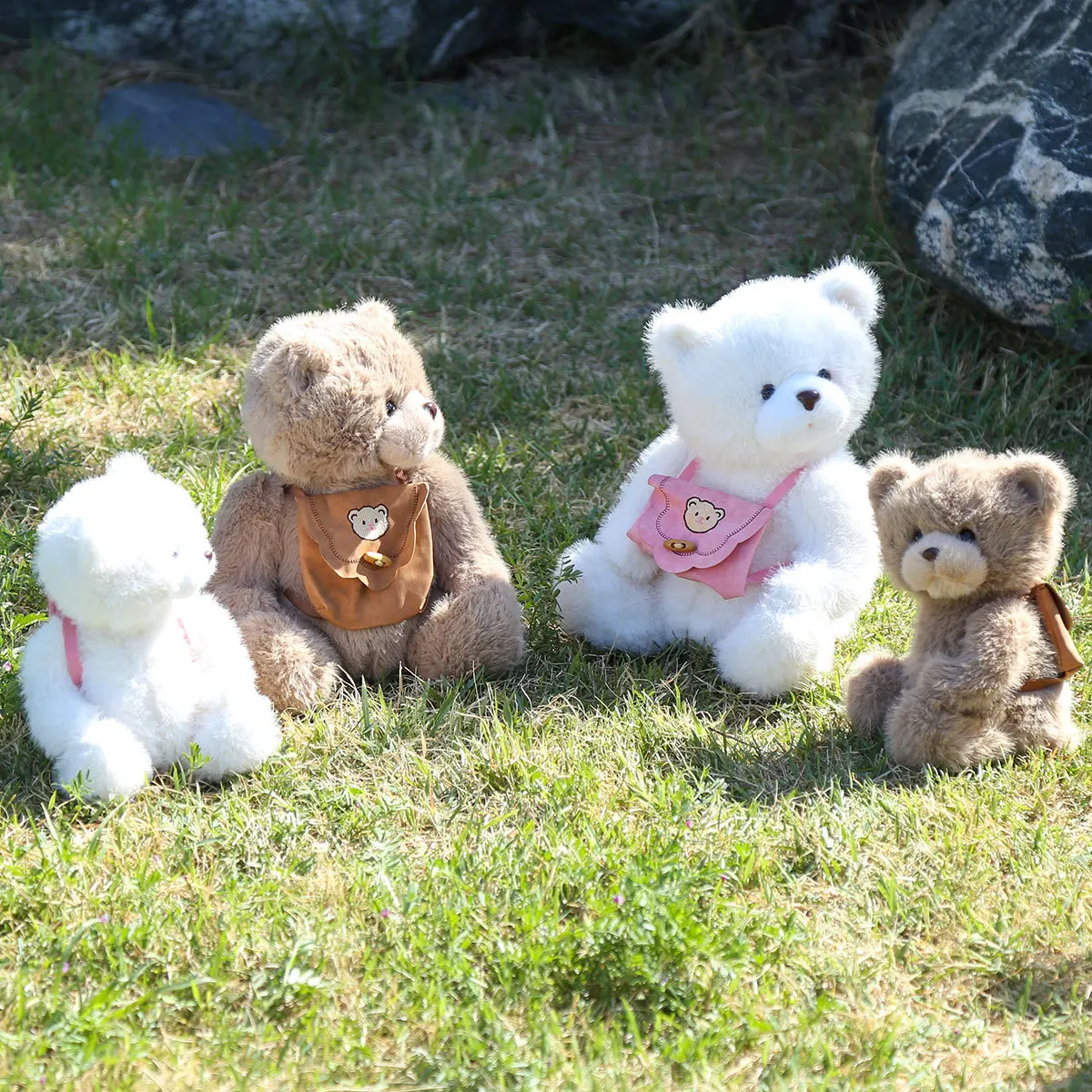 Sac à dos de dessin animé 25cm/35cm, petit ours en peluche, jouet créatif et mignon, Animal ours en peluche, décoration de chambre, cadeaux d'anniversaire