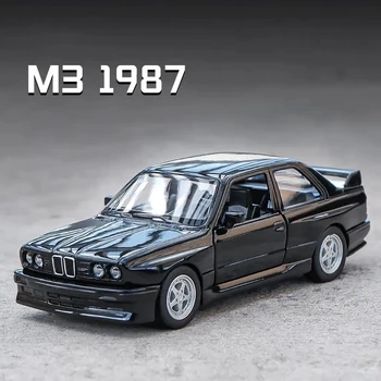 1/36 BMW M3 1987 합금 장난감 자동차 모델, 금속 다이캐스트 장난감 차량, 정통 절묘한 인테리어 풀백, 2 문짝 오픈 어린이 선물