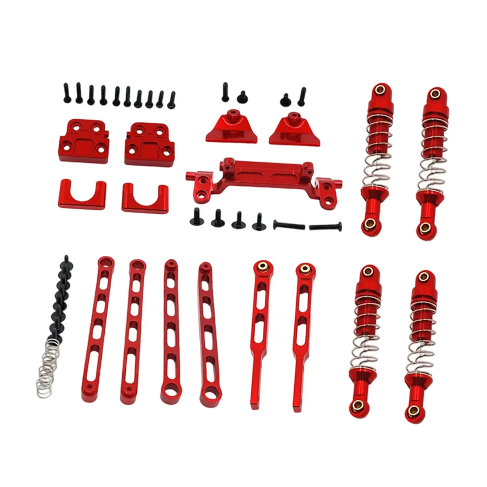 1/12 RC Upgrades Kit Front Rear Axle Fixed Pull Rods Metal Shock Absorber Brackets Fixing Components for MN82 RC Car DIY Accs