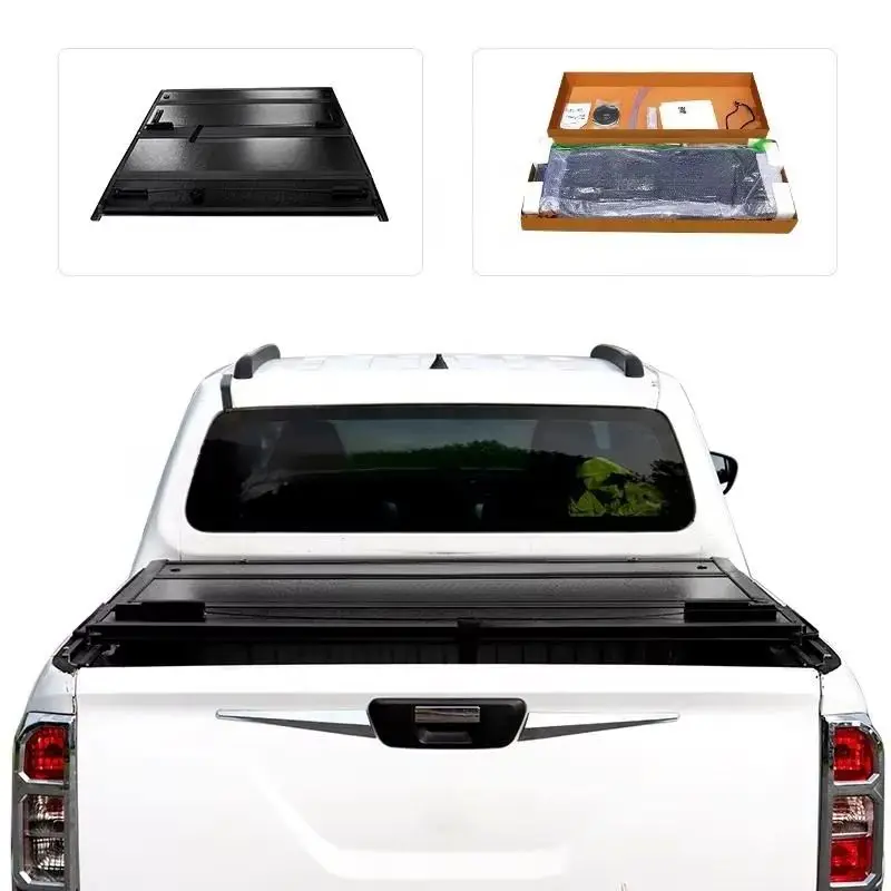 

Hard Aluminum Tonneau Cover for Pickup Truck 2013+ BT50 2023 Truck Bed Cover Retractable Weatherproof Cargo Accessory