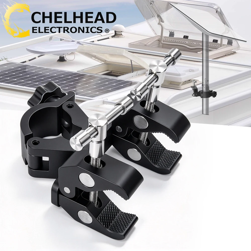 Aluminum Starlink RV Mount 1pc,Adjustable No Drilling Clamp,Install on Ladder,Roof Rack & RV Railing,for Truck,Van,Yacht,Boat