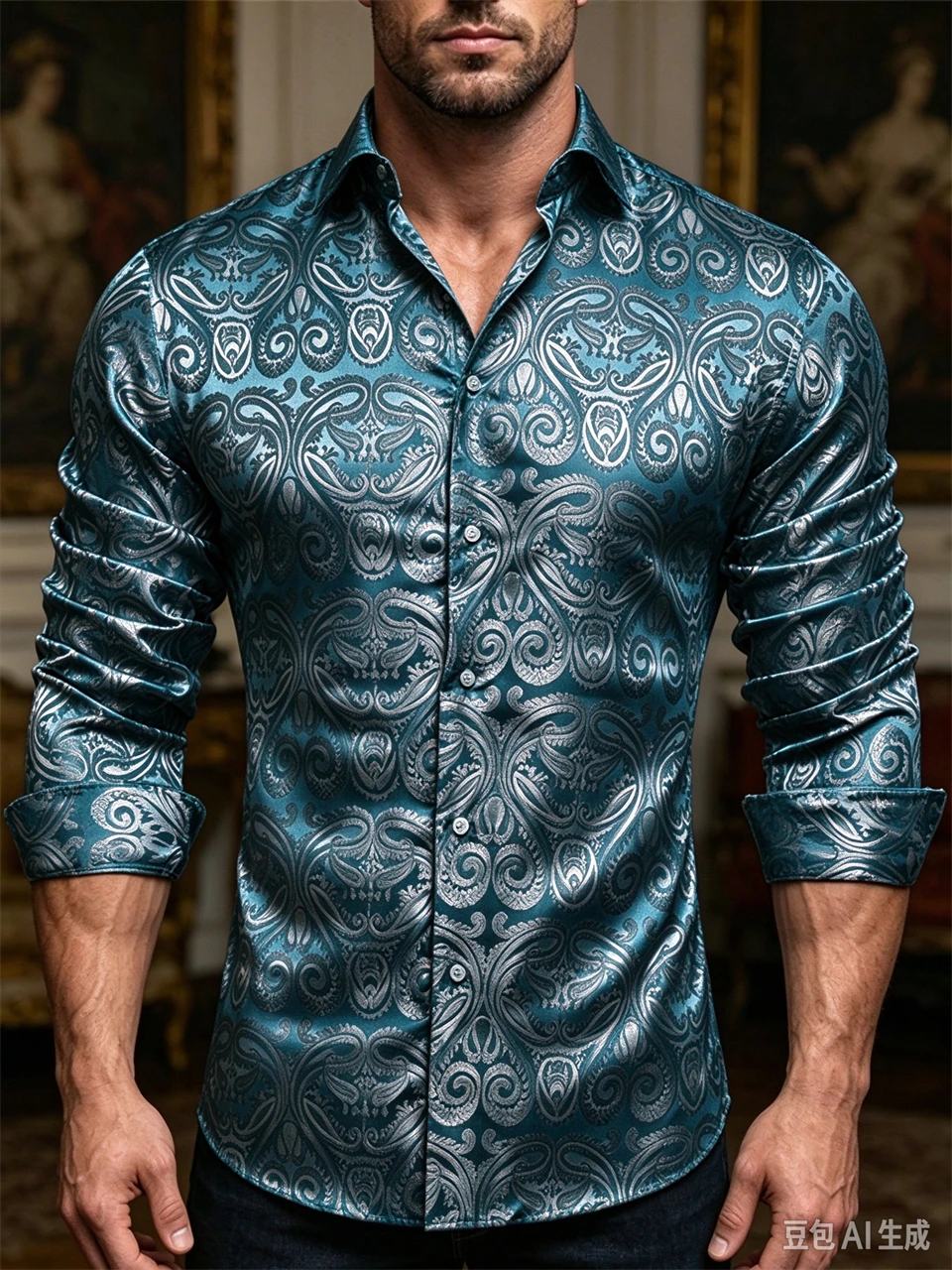 Herren Luxus Paisley Satin Hem – Mens Satin Silk Dress Shirt Bewertung und Preis