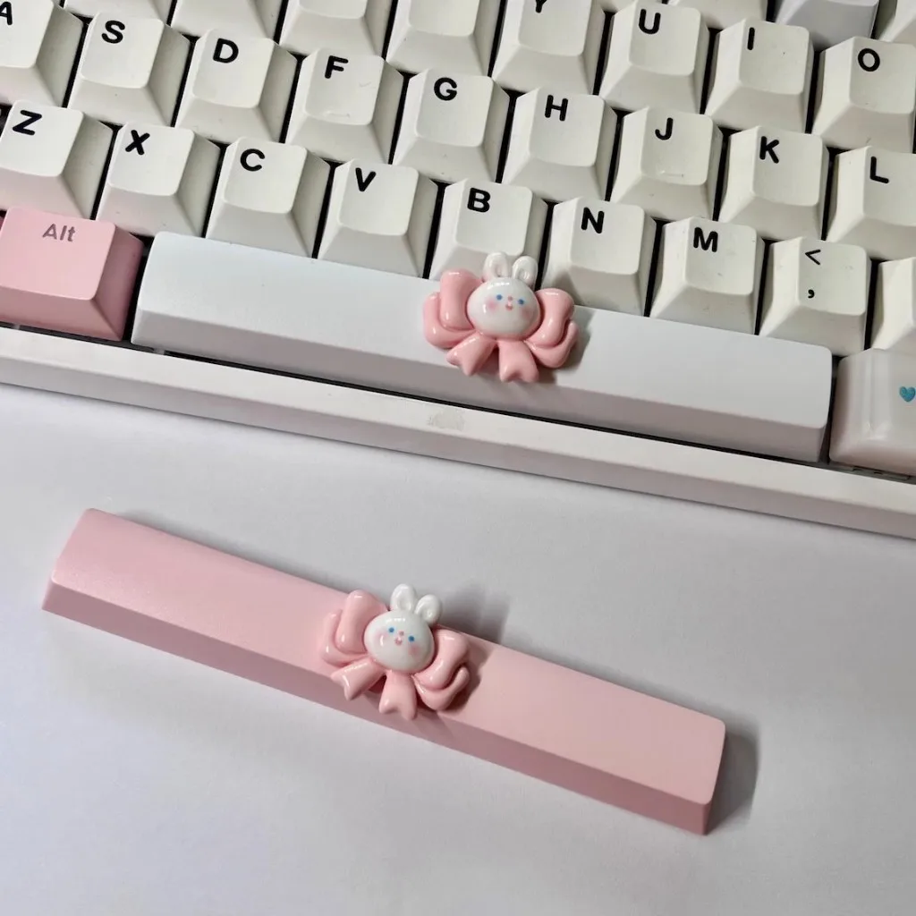 6.25u الفضاء Keycap عبر محور لوحة المفاتيح الميكانيكية OEM ارتفاع القوس أرنب أرنب شخصية قبعات المفاتيح