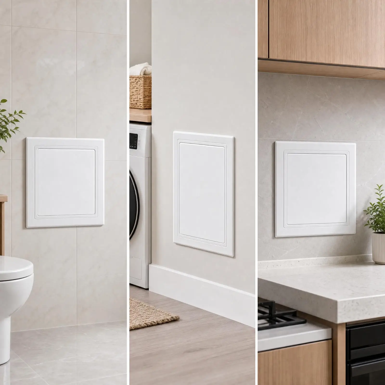 ABS Plastic Inspection Access Panel Slim Plumbing Access Panel Inspection Door White Ceiling Port Cover Easy to Install