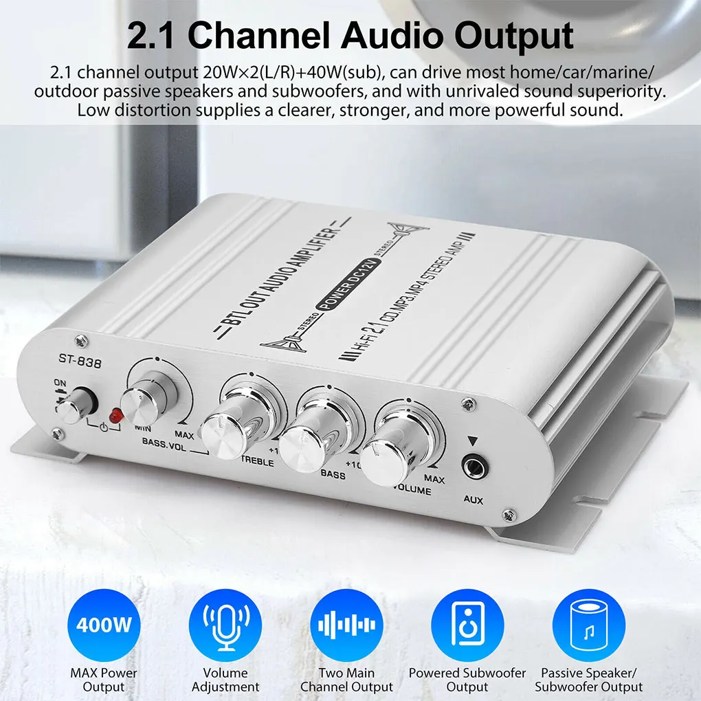 

Metal Power Amp For Home Theater Wide Compatibility And Sound High Fidelity Channel Output Home Theaterloud-speaker 21