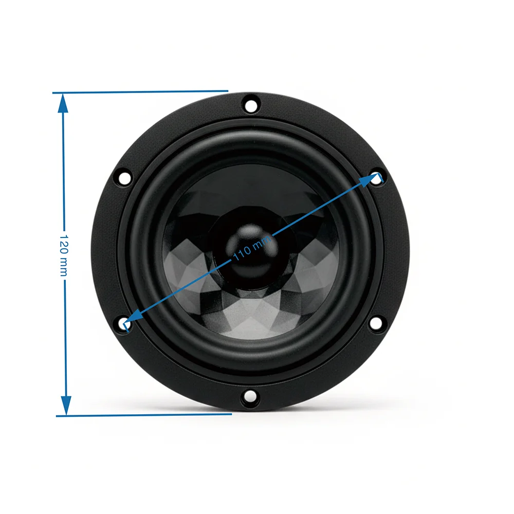 Samtronic 4'' Hi-Fi Mid-range Speaker Driver Unit Aluminum Cone Ferrite Magnet 25mm Voice Coil 4ohm 50W Round