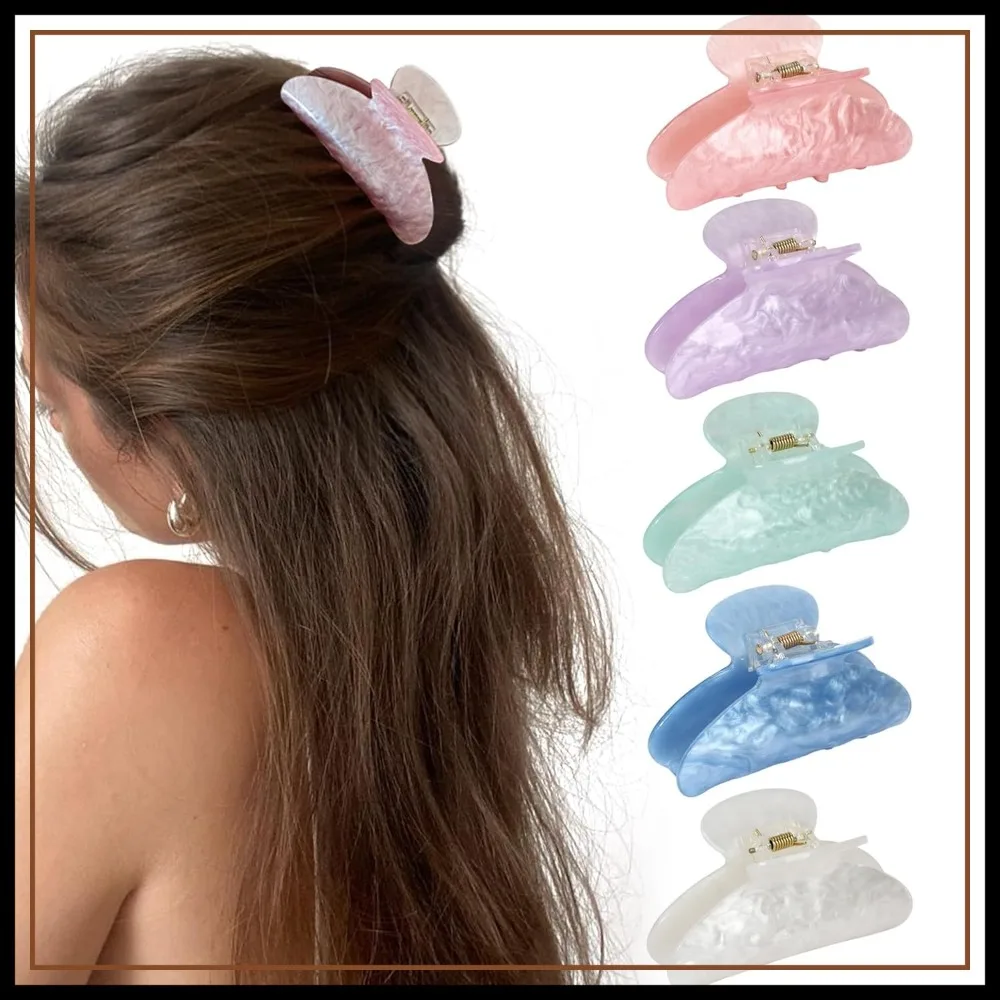 

5Pcs Hair Claw Clips Medium Strong Hold Non-slip Jaw Clamp Styling Accessories for Women