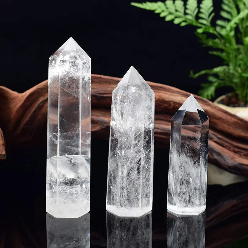 1pc Natural Crystal Stone Clear quartz Point Healing Stone Home Decor Mineral Specimen Reiki Crafts Souvenir Pillar Unique Gift