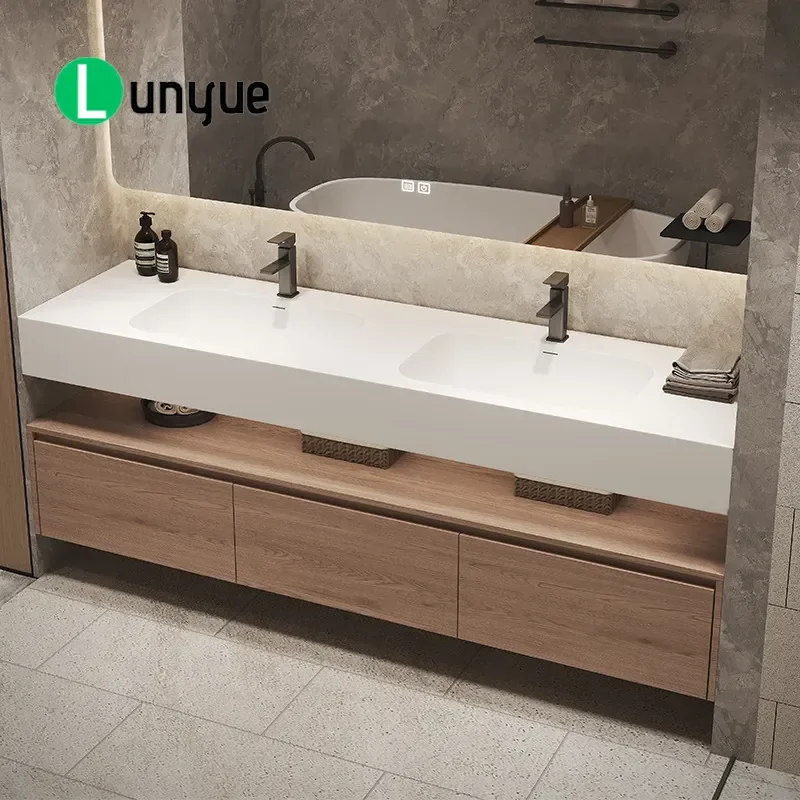Integrated Basin Bathroom Cabinet Vanity Set Simple Light Luxury Toilet Washbasin Combination for