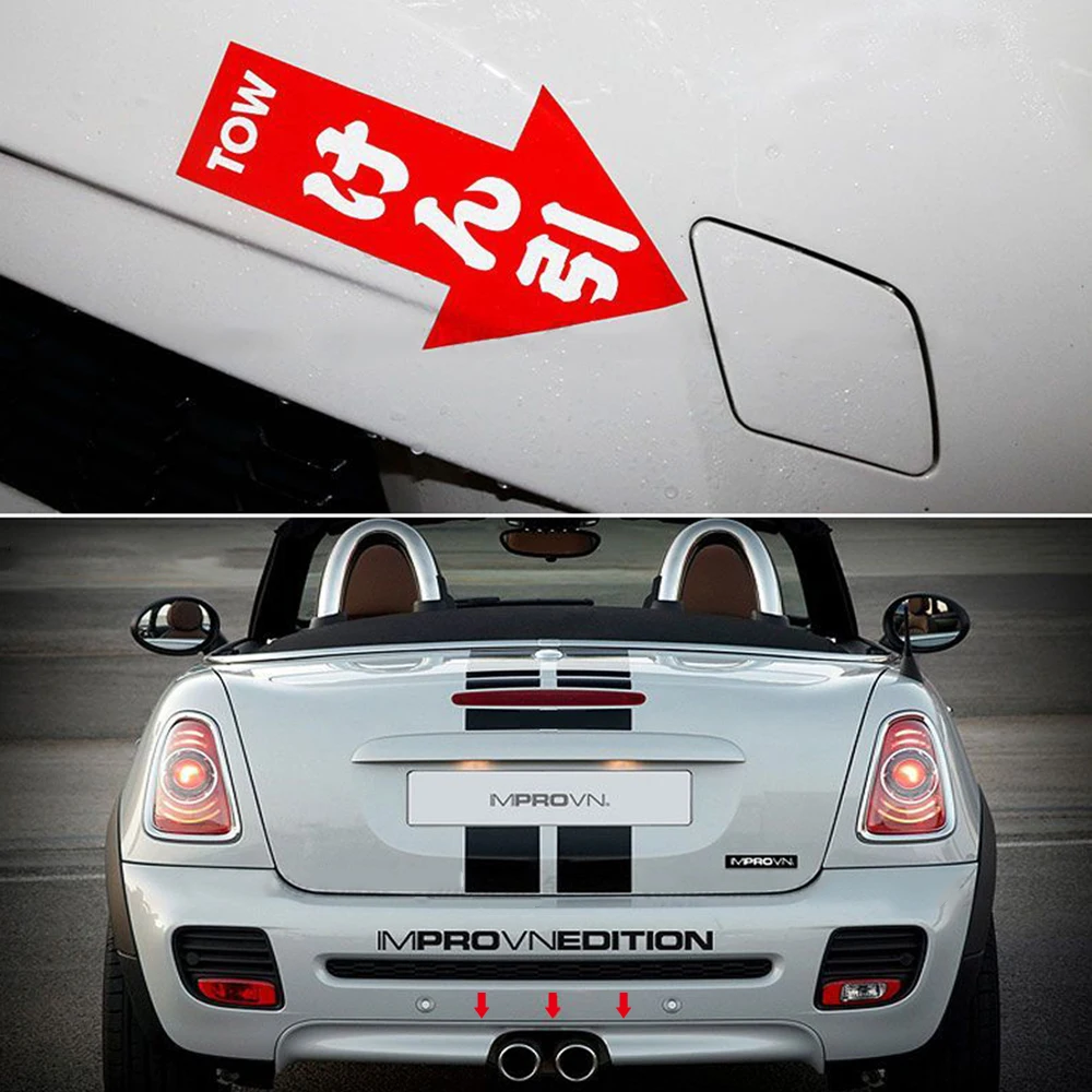 JDM Sticker Car Sticker Funny TOW Hook Arrow Vinyl Automobiles Accessories Reflective Decal Japanese/English Version