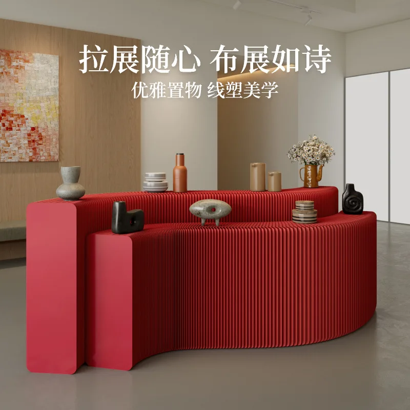 

Cross-border foreign trade organ paper stretching booth furniture display stand Zhongdao platform multi-functional telescopic