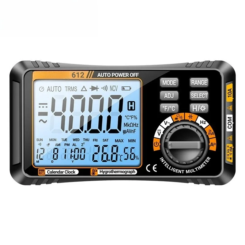 Intelligent digital display multimeter three-in-one temperature and humidity calendar multi-function universal meter special