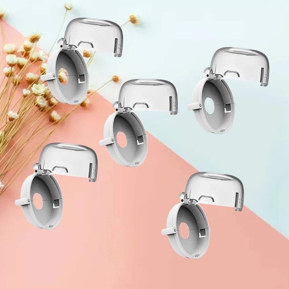 

5Pcs Safety Protection Cover Non-Adhesive Removable Stove Knob Guards for Family Gas Cover Gas Protective Cap Stove Knob Covers