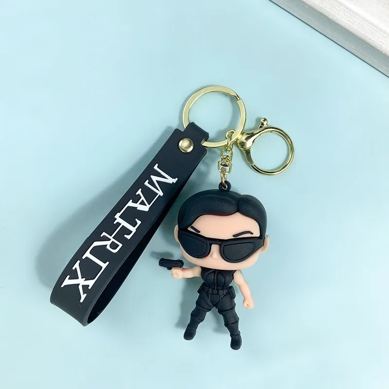 Creative Movie Matrix Key Chain Cool Hacker Neo Tank Key chain men and women bag pendant wholesale