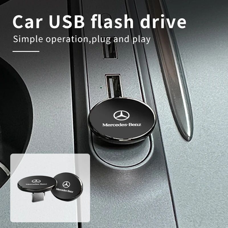 شعار السيارة U القرص محرك فلاش نوع C USB تخزين الذاكرة الملحقات لمرسيدس بنز ABC E S V الفئة W201 W210 W108 W205 W203 #5