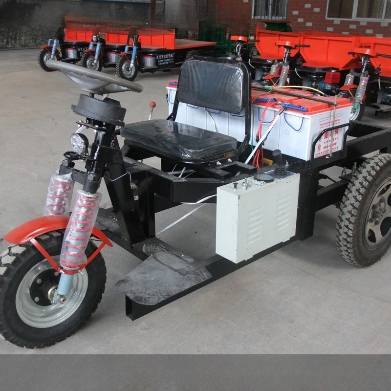 Factory road work tractor, small electric three-wheel hook trailer