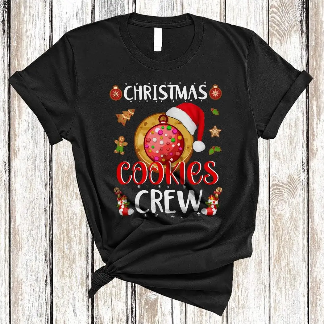 Christmas Cookies Crew Funny Christmas Santa Cookie Matching Baker Chef Family Group Unisex T-Shirt