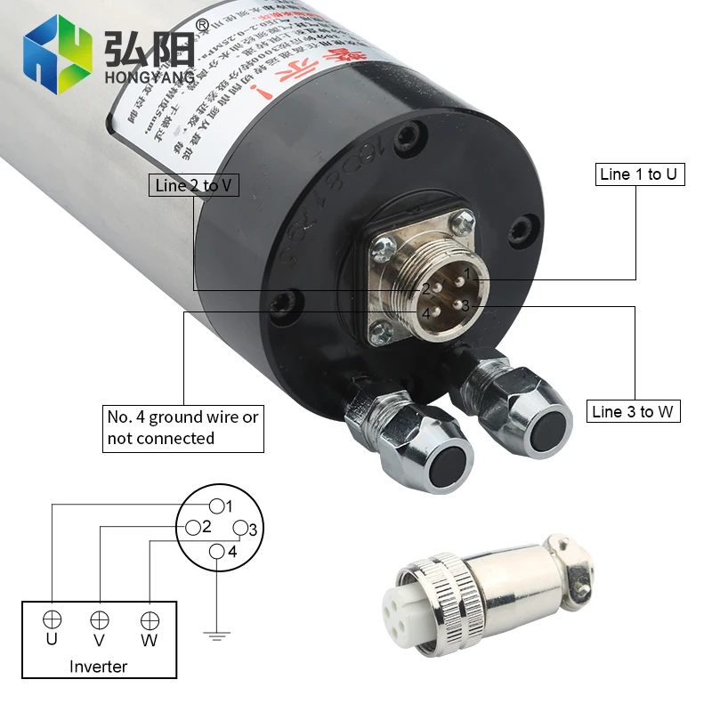 수냉식 스핀들 모터 ER11 목공 스핀들, DIY 타각기 우드 라우터, 220V, 800W, Φ65x204, 400Hz, 24000rpm