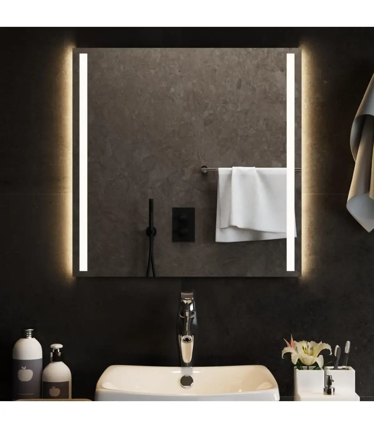 Mirror bathroom mirror with LED 60x30cm