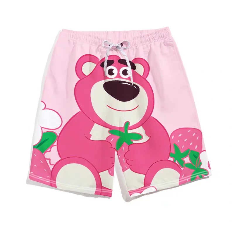 

In The New Summer of 2025, Hui 3D Printed Strawberry Bear Fitness Shorts, Men's Gym Basketball, Quick-drying Downhill Motorcycle