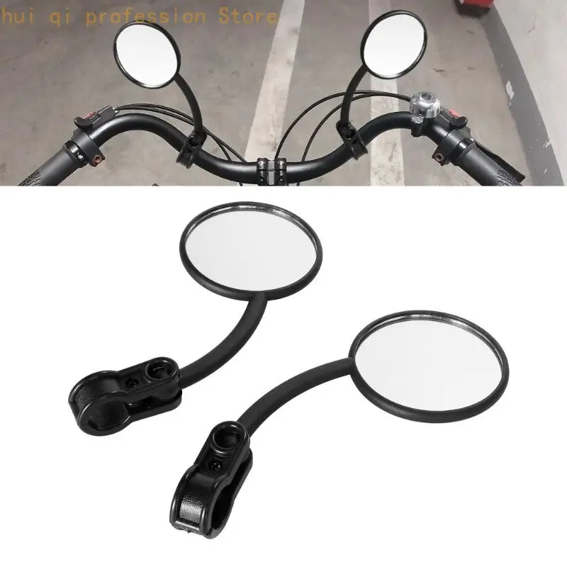 Clip-On-Spiegelpaar für Motorradlenker, 22-mm-Rundspiegel mit Metallschaft, Winkelgelenk und täglicher Straßenersatz H8WE – Detail 7
