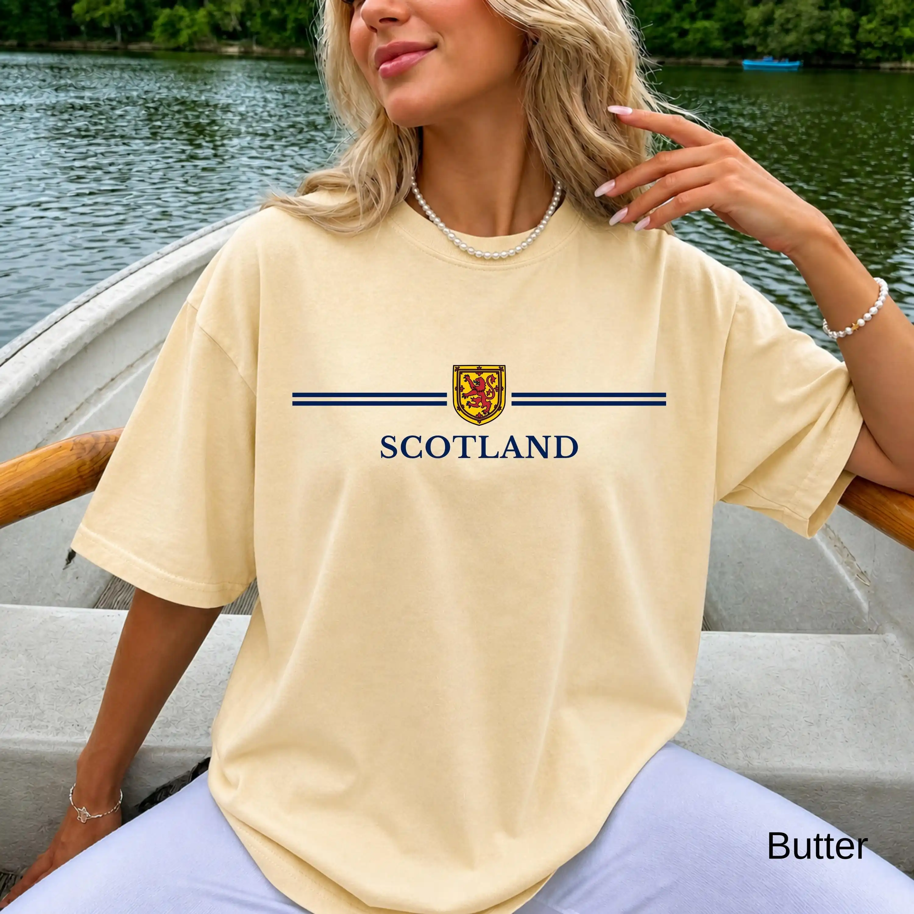 2026 Summer Women Scotland Lion Rampant Crest T-shirt | Scottish Crest Tee