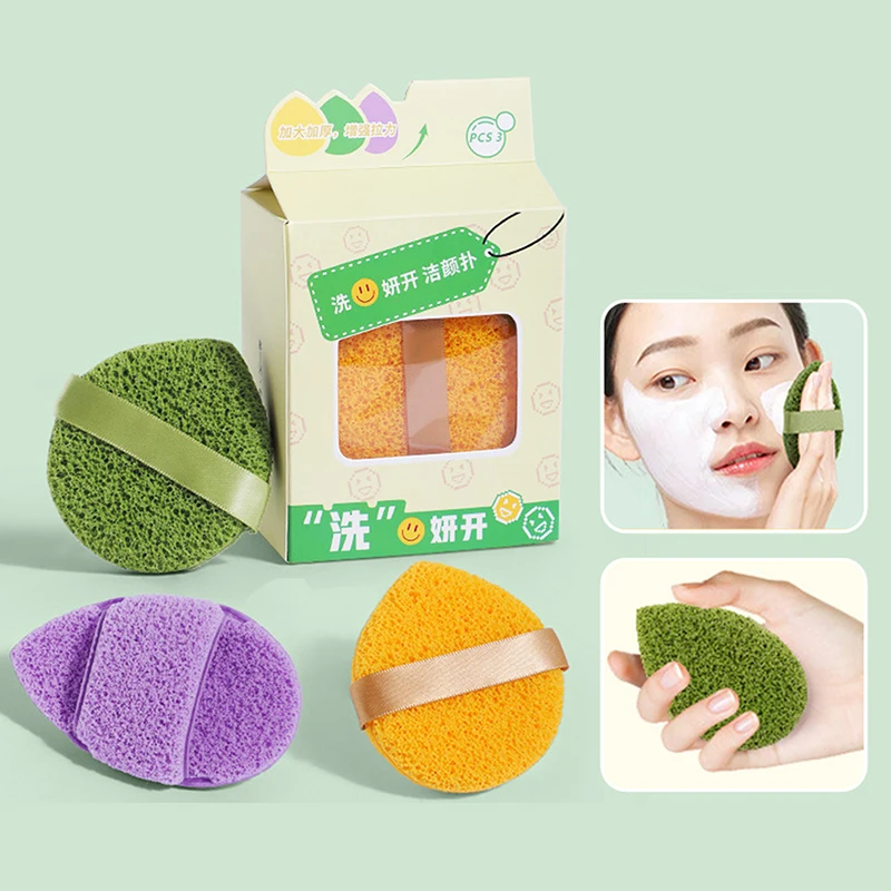 3 قطعة نفخة الوجه التطهير لينة الجلد ودية رغوة سريعة عميق نظيفة صحية الوجه غسل الوجه الإسفنج أداة العناية ببشرة الوجه #1