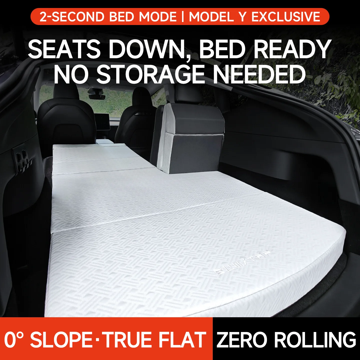 Simitai is suitable for Tesla car mattresses, leveling models, thickened ice silk cooling, modelY/rejuvenated Y compressible
