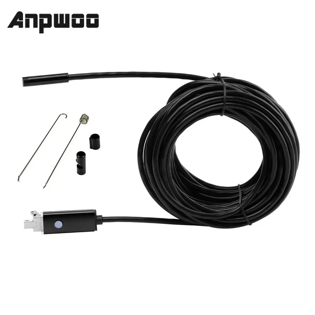 Kamera Mikro Tabung Endoskopi Bawah Air USB 10M 720P 2MP 6LED 8MM untuk Kamera Endoskopi Inspeksi Windows Android