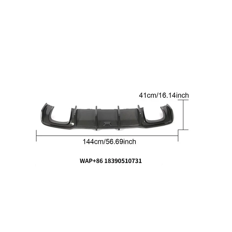 

A3 S3 Carbon Fiber Fibre Rear Bumper Lip Diffuser Fit for A3 S3 2017-2018