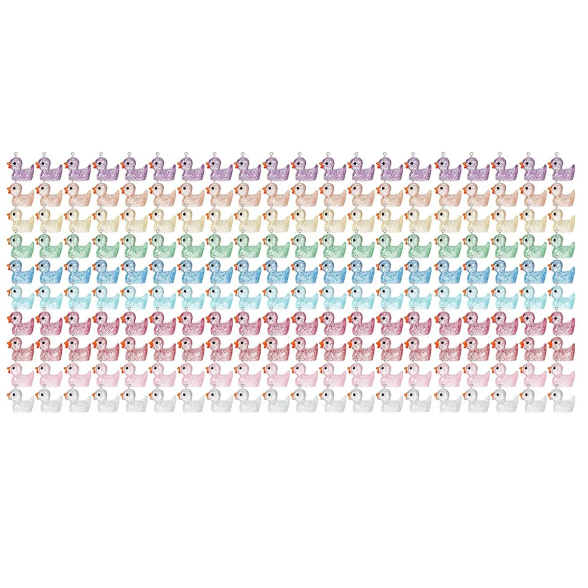 

Luminous Mini Resin Duck Charms Little Ducks Glow in the Dark Beads Miniature Ducks DIY Chain Pendant Ornament 200PCS