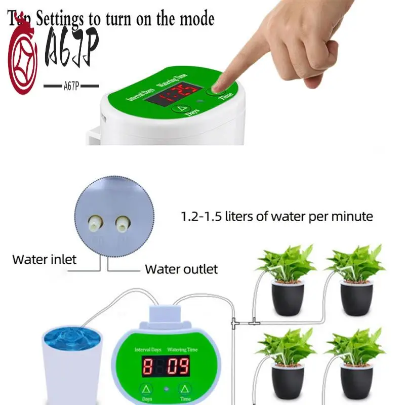 

A67P-умная поливочная машина, цифровая система орошения, садовые инструменты, таймер воды, регулируемые разбрызгиватели