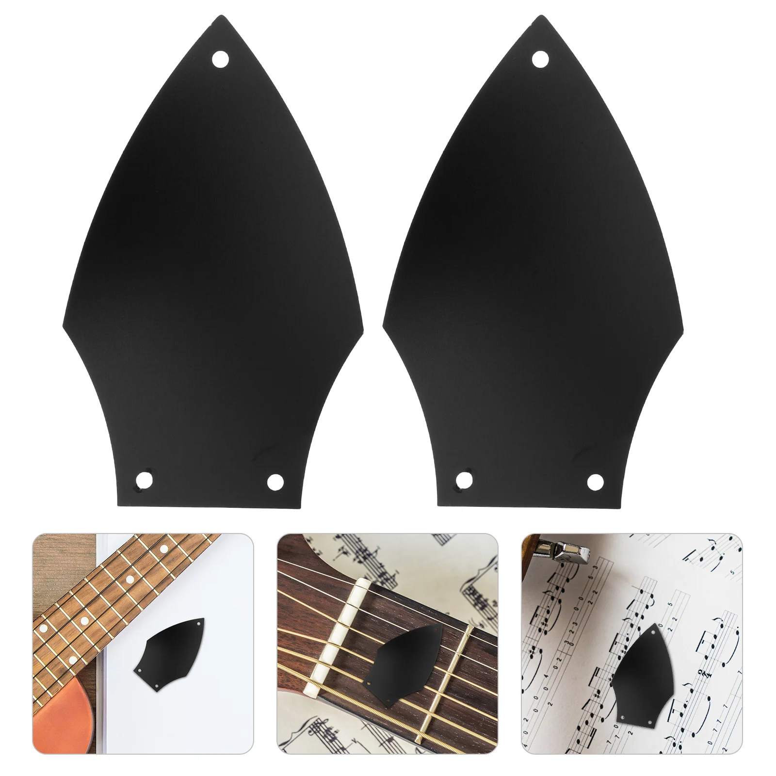 

2pcs Bass Guitar Accessories Aluminum Alloy Truss Rod Cover Plate 3 Hole Metal Neck Headstock Replacement For Electric Guitar
