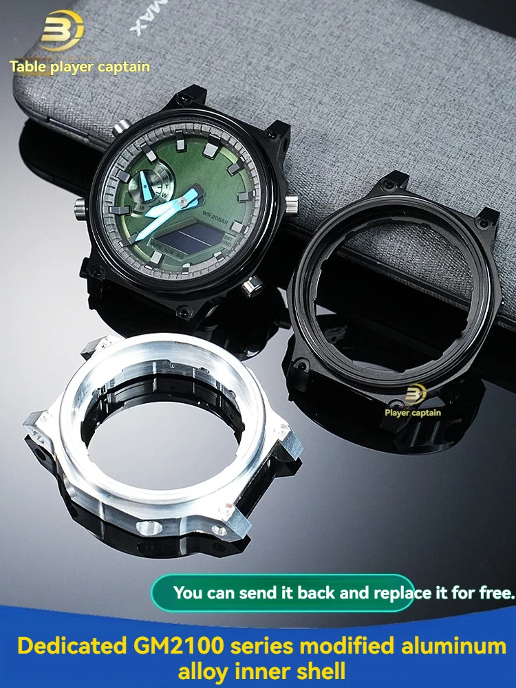 ل كاسيو G-SHOCK معدن مثمنة Hachioji 5611 GM-2100 تعديل سبائك الألومنيوم الداخلية قذيفة حركة حافظة معدنية الملحقات