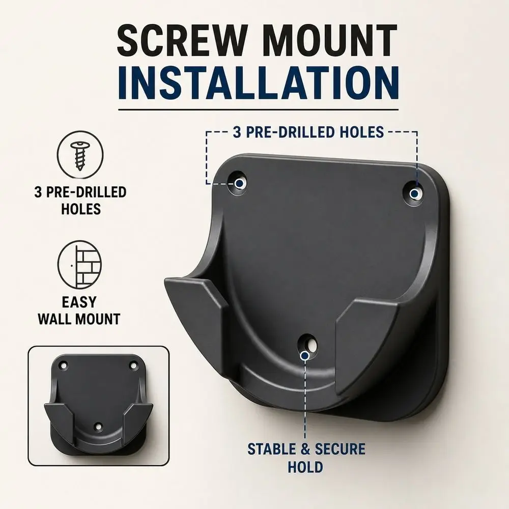Strong Hold Angle Grinder Holder Space Saving Stable Tool Storage Bracket Screw Mount Compact Size Grinder Wall Mount