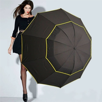 Super Big Top Quality Umbrella Double Strong Rain Woman Windproof Paragua Male Women Sun 3 Floding Fashion Business Men Umbrella