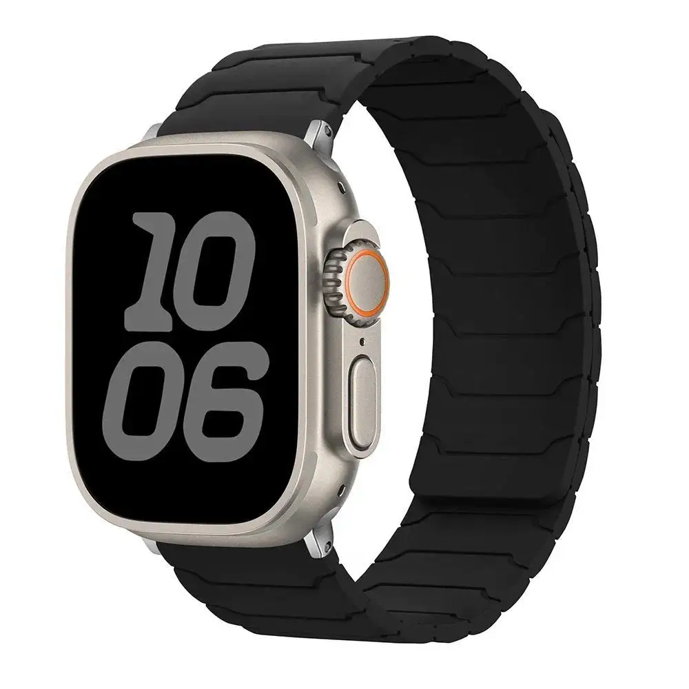 Siliconen magnetische lusbanden voor Apple Watch 46 mm 44 mm 40 mm 49 mm 45 mm 42 mm 41 mm band iWatch-serie Ultra 3 11 10 9 8 7 6 5 SE 3 - afbeelding 1