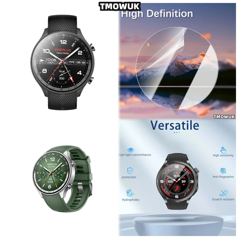

For Oneplus Watch 2R, Premium 9H Tempered Glass, Transparent & Anti-Scratch