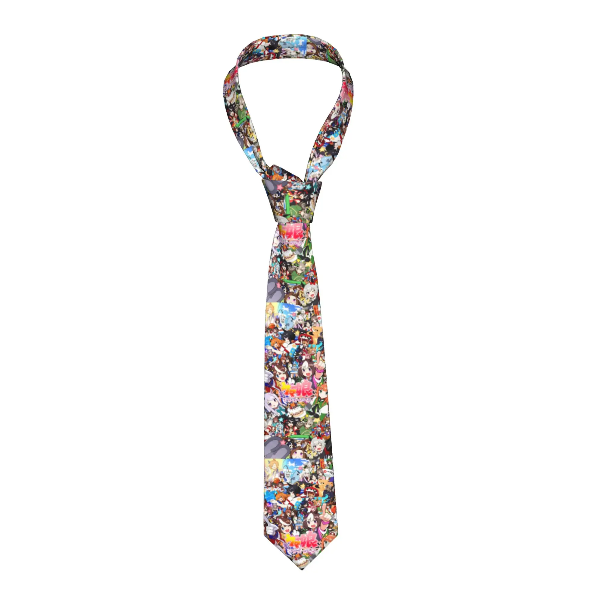 Corbata de Anime Uma Musume Pretty Derby, corbatas bonitas y divertidas para hombres, corbata de calidad para fiesta de boda, accesorios de corbata con patrón