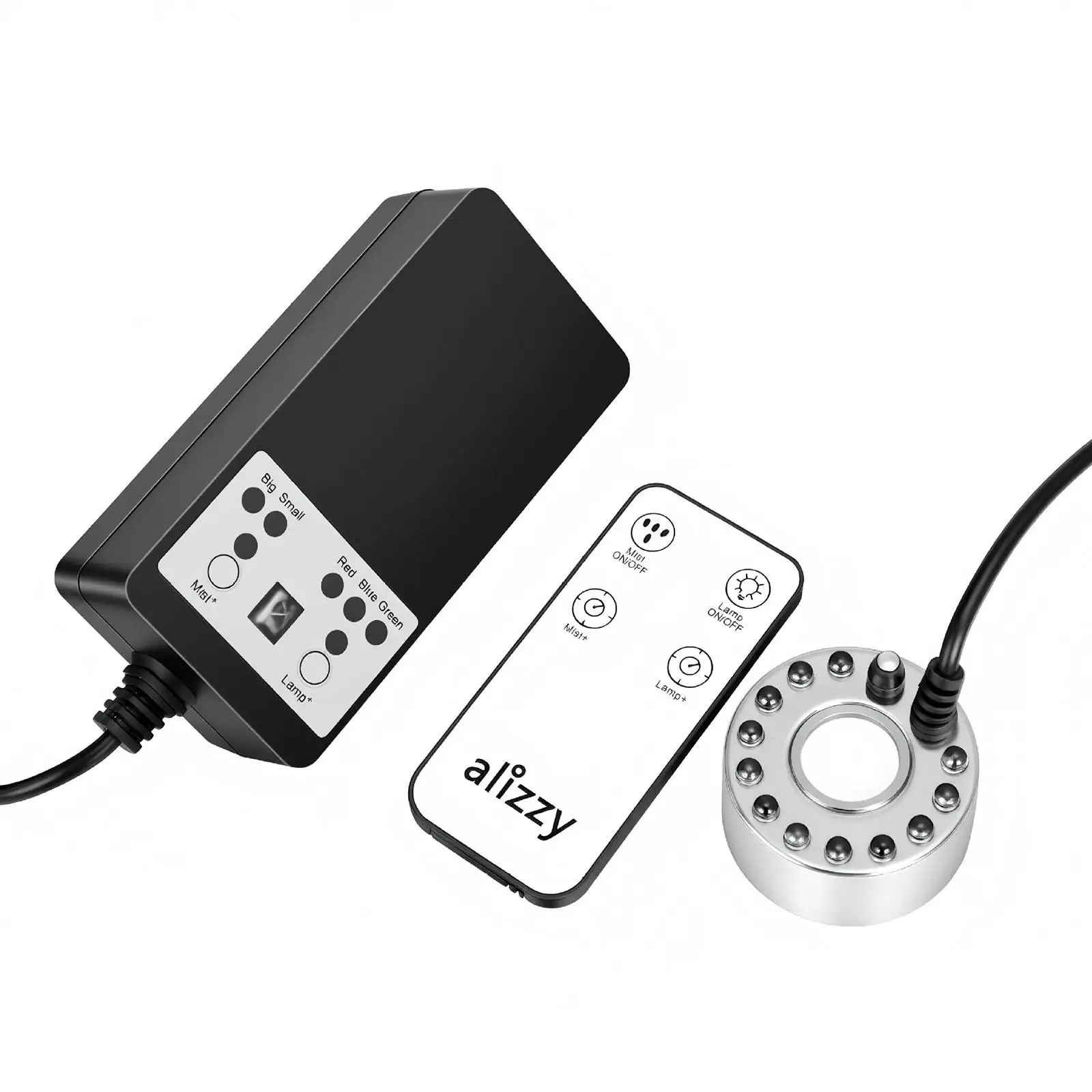 Multicolor LED Pond Fogger Machine Stainless Steel Mini Mist Maker Plug Decor Practical Accessory for Vase