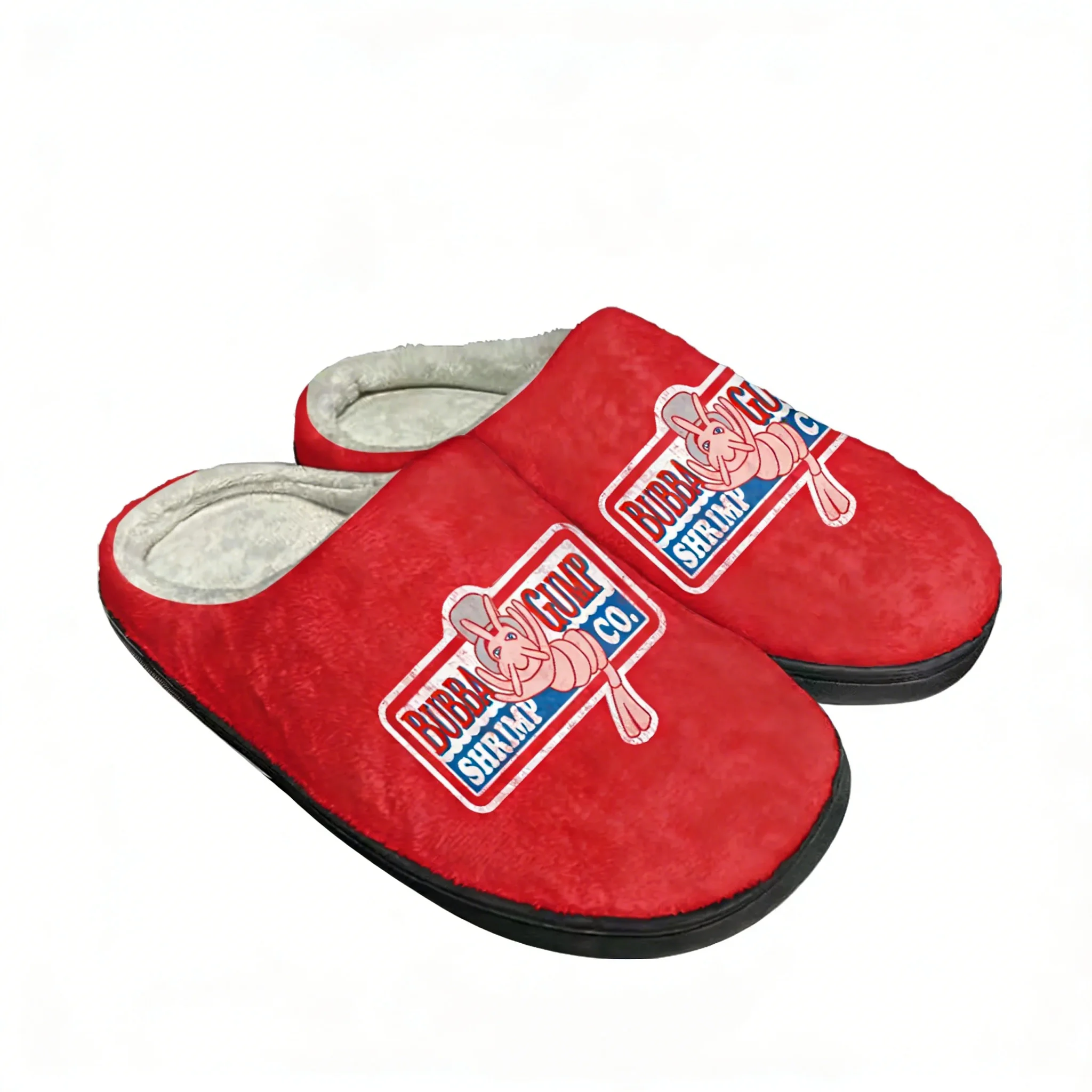 

Retro1994 Bubba Gump Shrimp Home Cotton Custom Slippers Bubba Gump Mens Womens Plush Bedroom Casual Warm Shoes Thermal Slipper